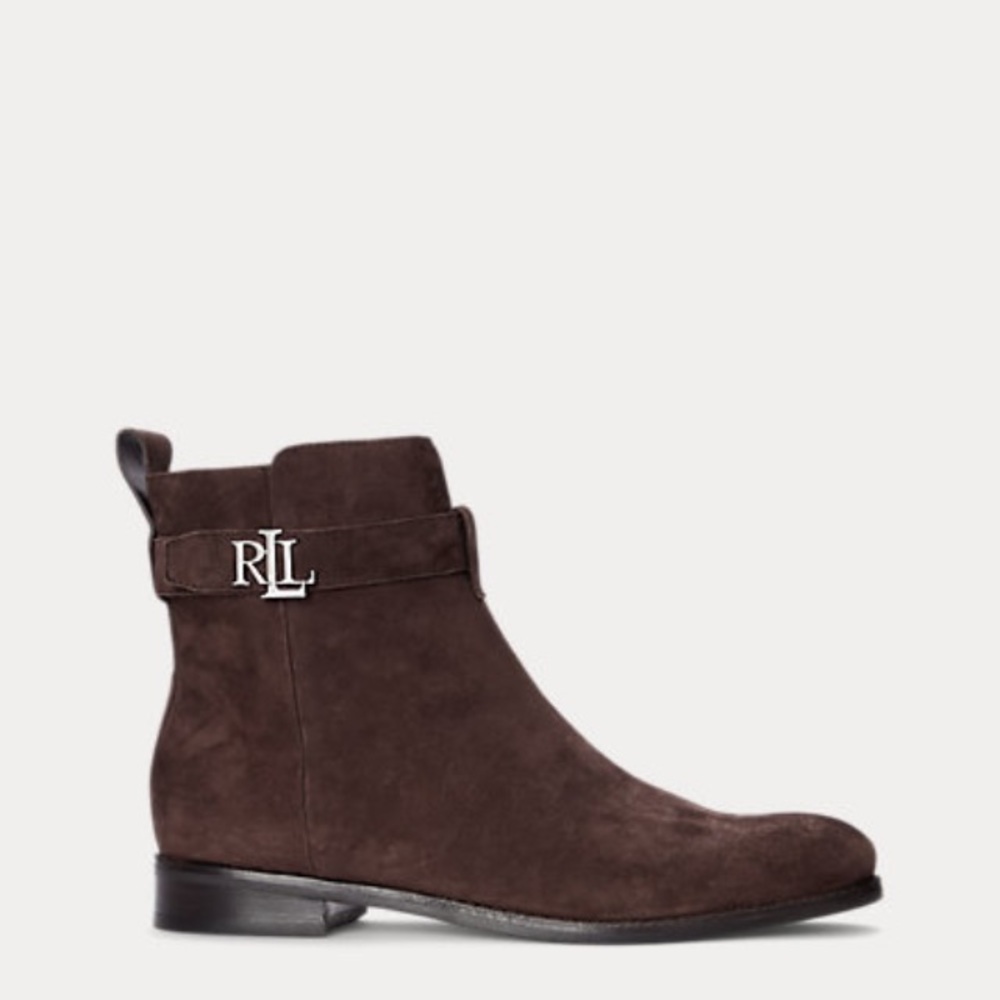Lauren Ralph Lauren Briele Brown Suede Boots ~Size 9